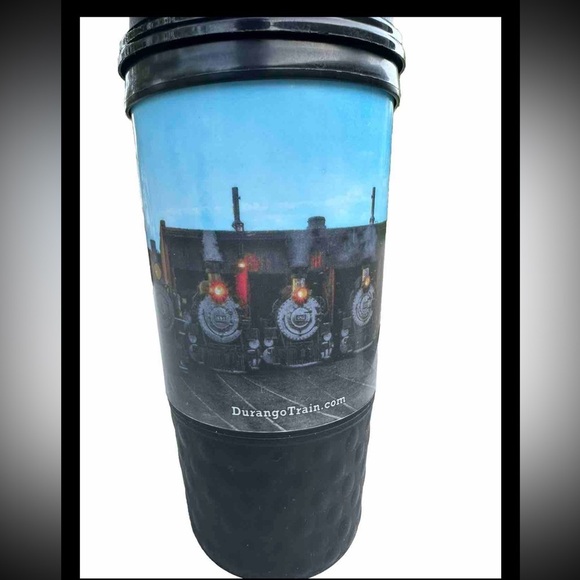 Durango Silverton Railroad travel mug Museum Souvenir Whirley Cup w/Lid USA - Picture 3 of 7